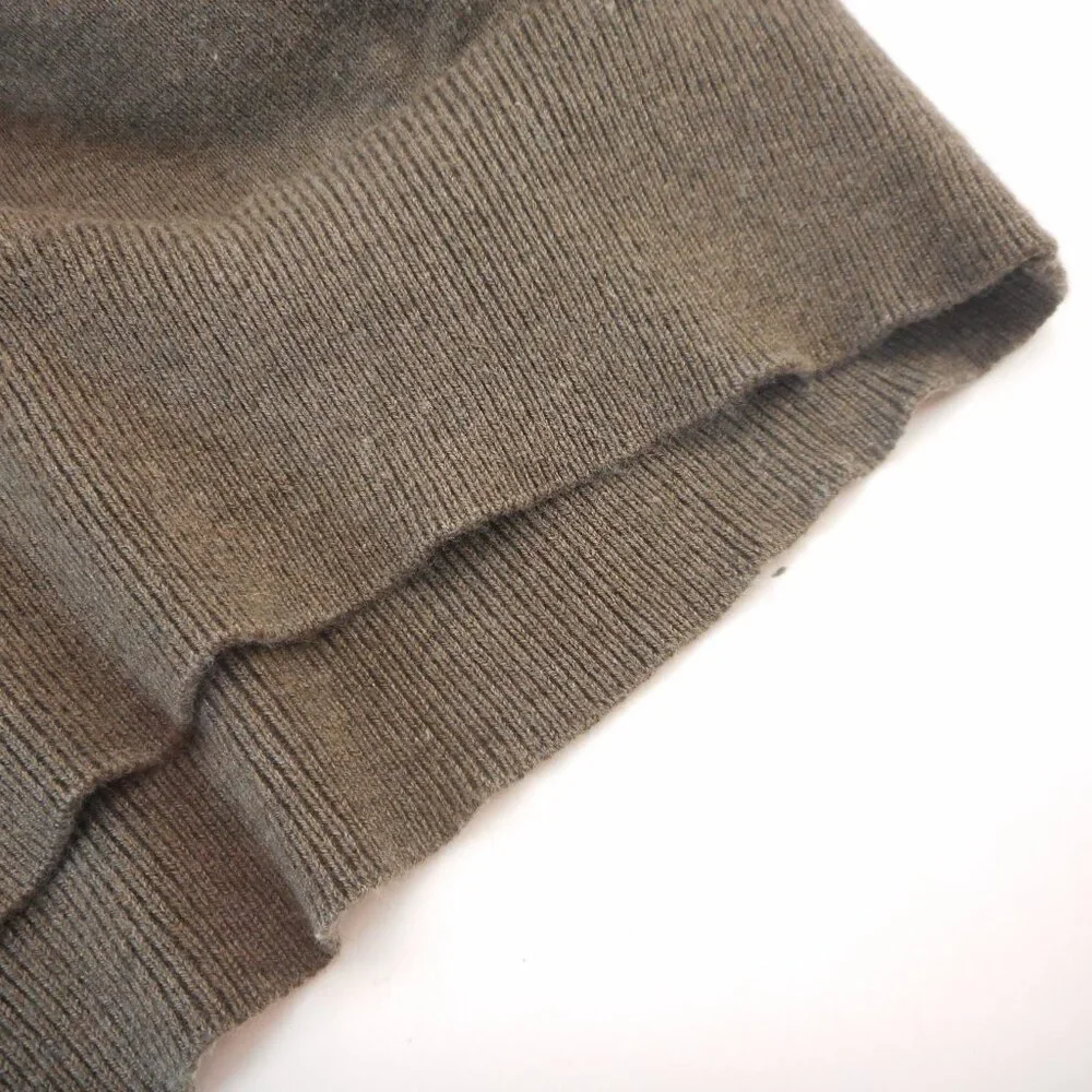 Banana Republic Sweater Mens M Olive Brown Pullover Luxury Silk Blend V Neck